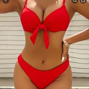 Red Women's Swimwear Bikini Set NWOT